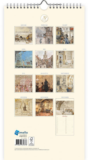 notitiekalender 2022 Anton Pieck Overveen 18 x 34,5 cm