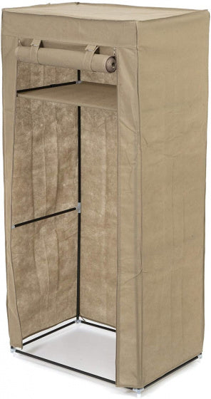 draagbare kledingkast 148 x 70 x 46 cm PP/staal taupe
