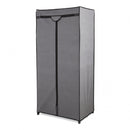 draagbare kledingkast 75 x 155 cm PP/staal grijs