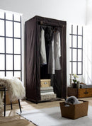 kledingkast verplaatsbaar 50 x 75 cm polykatoen bruin