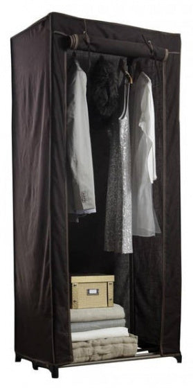 kledingkast verplaatsbaar 50 x 75 cm polykatoen bruin