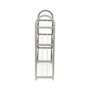 schoenenrek 4-laags 49,5 x 65 cm aluminium grijs