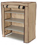 schoenenrek 4 planken Oxford beige