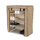 schoenenrek 4 planken Oxford beige