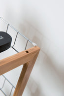 stapelbaar schoenenrek Preppy 4 planken hout/staal