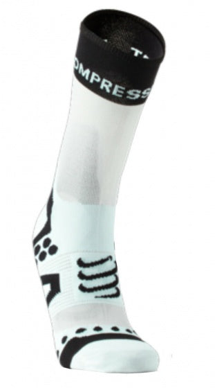 Ultralight fietssokken wit/zwart maat 45-48