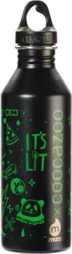 drinkfles SodaLoda junior 750 ml RVS zwart/groen
