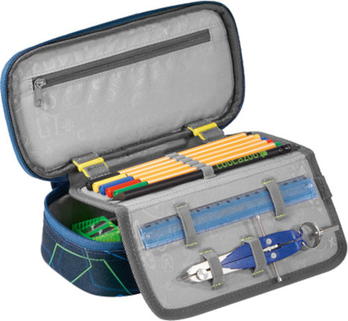 etui Laserbeam 24 x 11 x 6 cm polyester donkerblauw