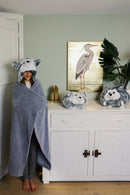 deken Husky junior 130 x 100 cm fleece grijs