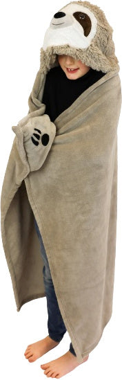 deken Luiaard junior 130 x 100 cm fleece bruin