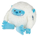 handwarmer Yeti junior 35 x 35 cm pluche wit/blauw