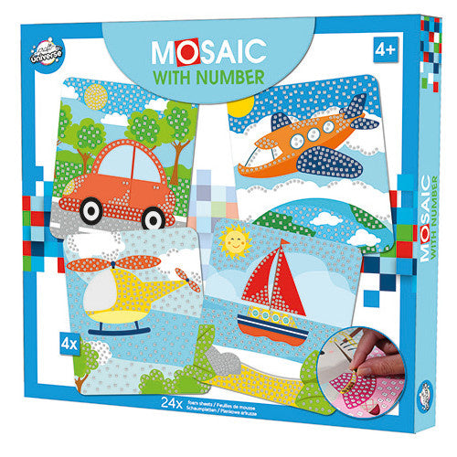 mozaïekset voertuigen foam aqua 24-delig