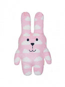 knuffel Rabit Clouds 46 x 32 cm polyester wit/roze