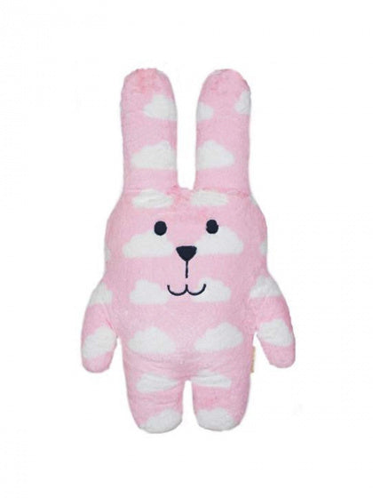 knuffel Rabit Clouds 46 x 32 cm polyester wit/roze