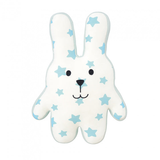 knuffel Rabit Cool Touch 46 x 32 cm polyester blauw/wit