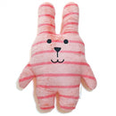knuffel Rabit Rayé 46 x 32 cm polyester roze/licht