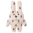 knuffel Rabit Surf 46 x 32 cm polyester blauw/beige