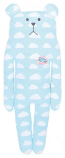 knuffel Sloth Good Night 62 x 27 cm polyester wit/blauw