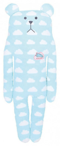 knuffel Sloth Good Night 62 x 27 cm polyester wit/blauw