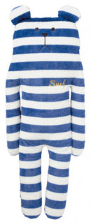 knuffel Sloth Surf 100 x 32 cm polyester blauw/wit