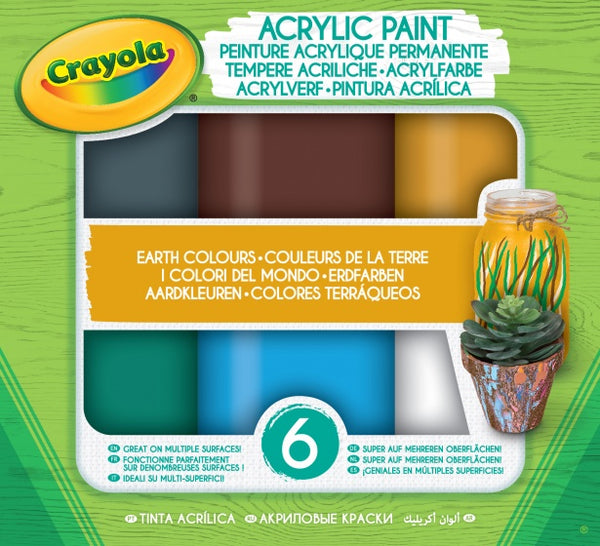 Crayola Acrylverf Aarde Tinten, 6st.