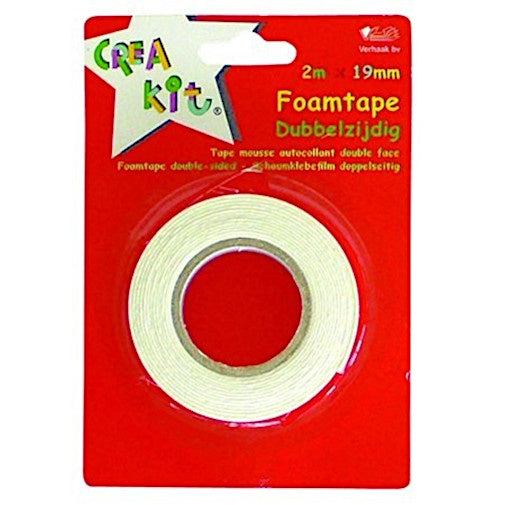 foamtape 19 mm dubbelzijdig 2 meter wit