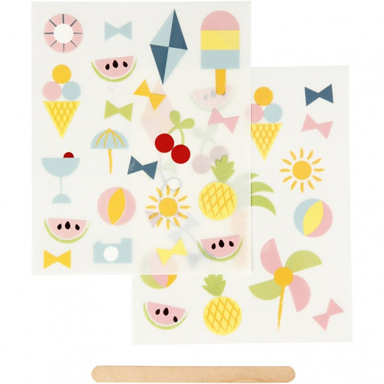 rub-on stickers zomer 12 x 15,5 cm