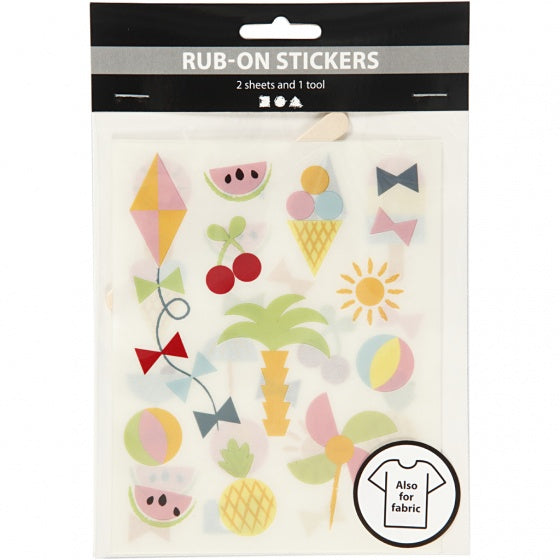 rub-on stickers zomer 12 x 15,5 cm