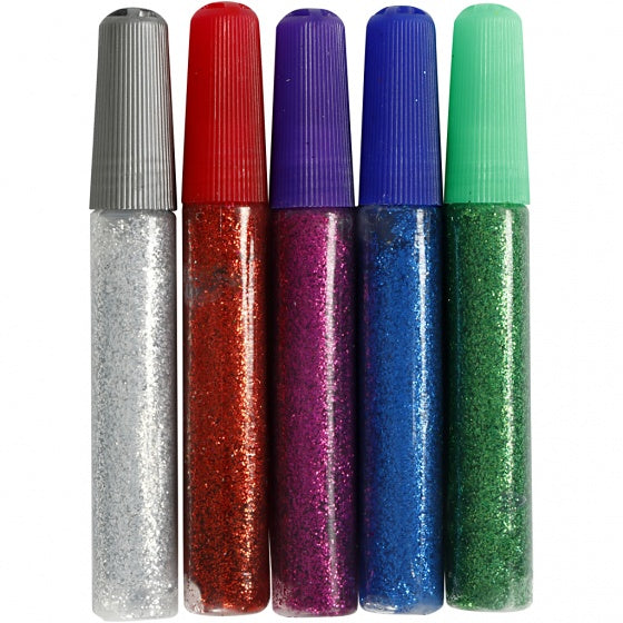 glitterlijm 10 ml 5 stuks