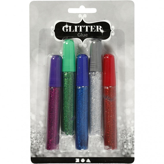 glitterlijm 10 ml 5 stuks