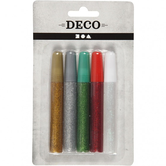 glitterlijm 10ml 5 stuks
