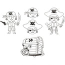 Vellen Krimpfolie met Motieven Piraten, 4st.