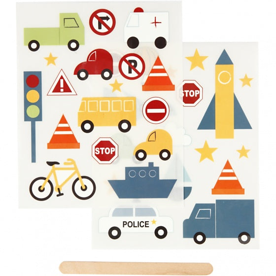 rub-on stickers verkeer 12 x 15,5 cm