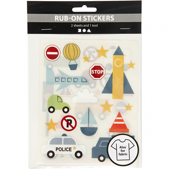 rub-on stickers verkeer 12 x 15,5 cm