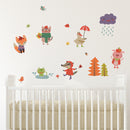 muursticker Autumn Animals junior vinyl 18 stuks