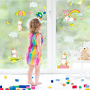 muursticker Baby Unicorn meisjes vinyl 18 stuks