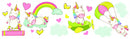 muursticker Baby Unicorn meisjes vinyl 18 stuks