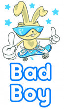 muursticker Bad Boy jongens 15 x 26 cm blauw