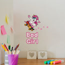 muursticker Bad Girl meisjes 15 x 26 cm roze