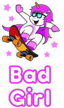 muursticker Bad Girl meisjes 15 x 26 cm roze