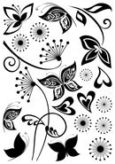 muursticker Butterfies Silhouette zwart 19 stuks