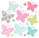 muursticker Butterfly 3D meisjes papier 9 stuks