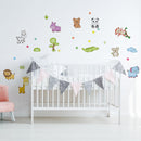 muursticker Funny Animals junior vinyl 25 stuks