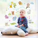 muursticker Funny Animals junior vinyl 25 stuks