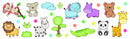 muursticker Funny Animals junior vinyl 25 stuks