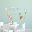 muursticker Happy Animals 3D junior papier 9 stuks