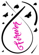 muursticker Infinity zwart/roze 13 stuks