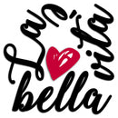 muursticker La Vita è Bella 3D vinyl zwart 5-delig