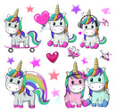 muursticker Lovely Unicorn 3D meisjes papier 16 stuks