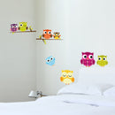 muursticker Owl junior vinyl 6-delig